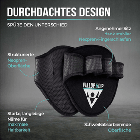 Neopren Griffpads für besseren Griff bei Klimmzügen