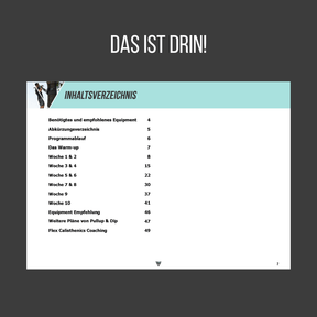 Klimmzug Trainingsplan:  Zum ersten Klimmzug in 10 Wochen
