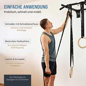 Holz Klimmzugstange & Turnringe Set