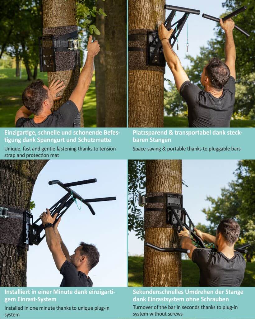 [B-Ware] Mobile Klimmzugstange und Dip-Stange für indoor und outdoor