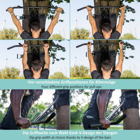 Mobile Klimmzugstange und Dip-Stange für outdoor Montage