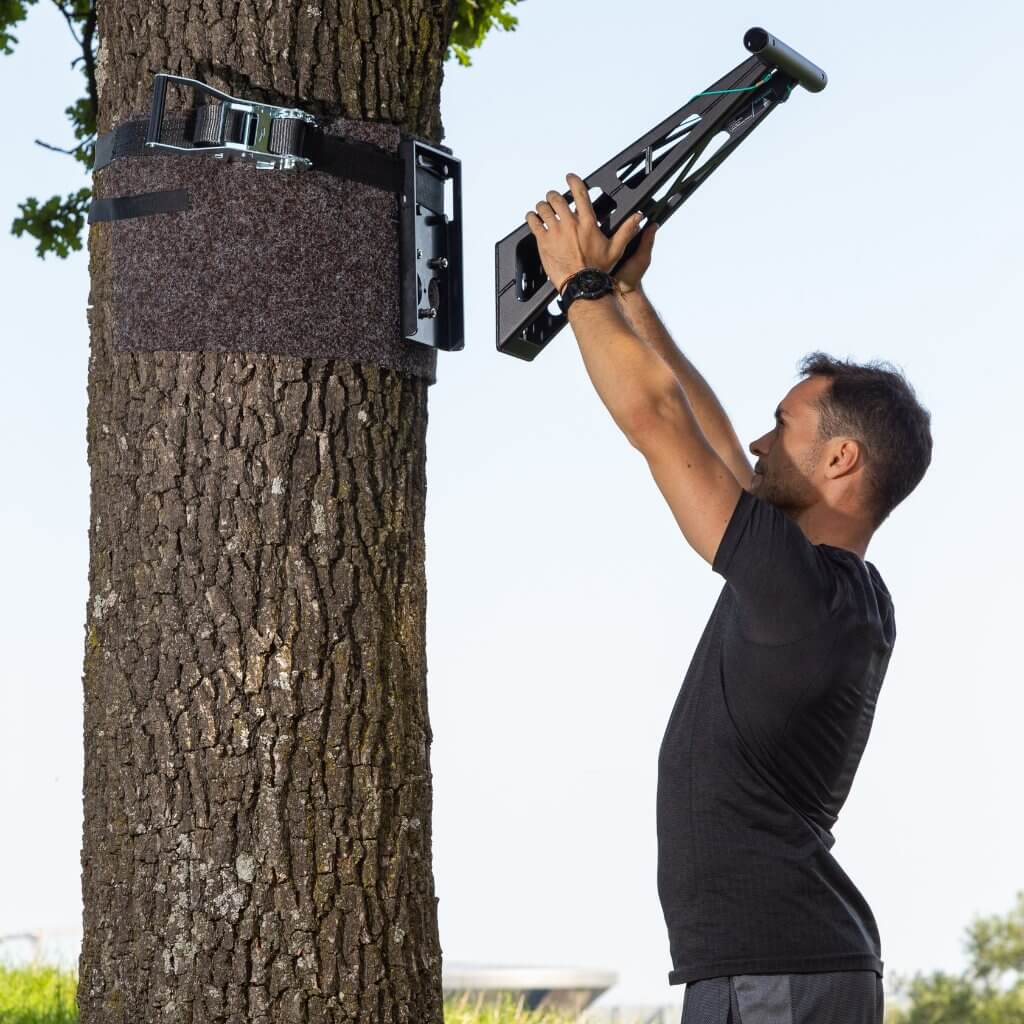 Spanngurt für outdoor Befestigung der Pullup & Dip Stange