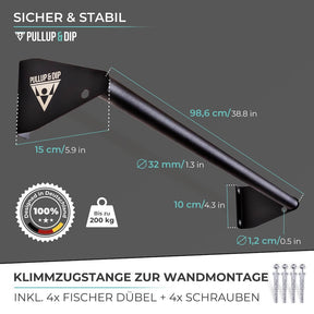Klimmzugstange zur Wandmontage über Türrahmen