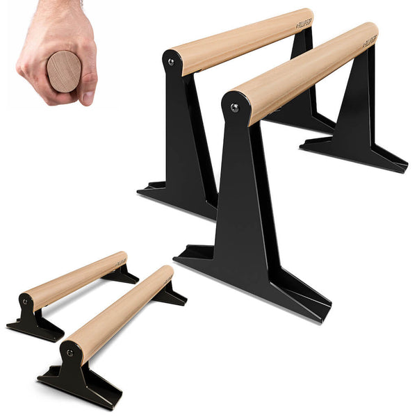 [B-Ware] Holz Parallettes mit ergonomischem Holzgriff