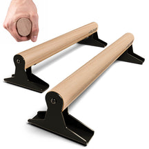 Holz Parallettes mit ergonomischem Holzgriff