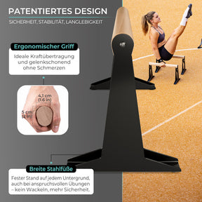Holz Parallettes mit ergonomischem Holzgriff