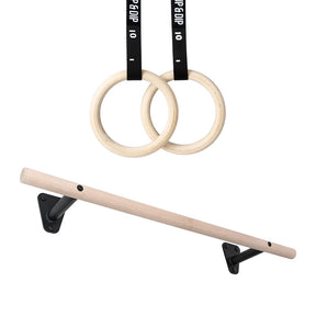 Holz Klimmzugstange & Turnringe Set